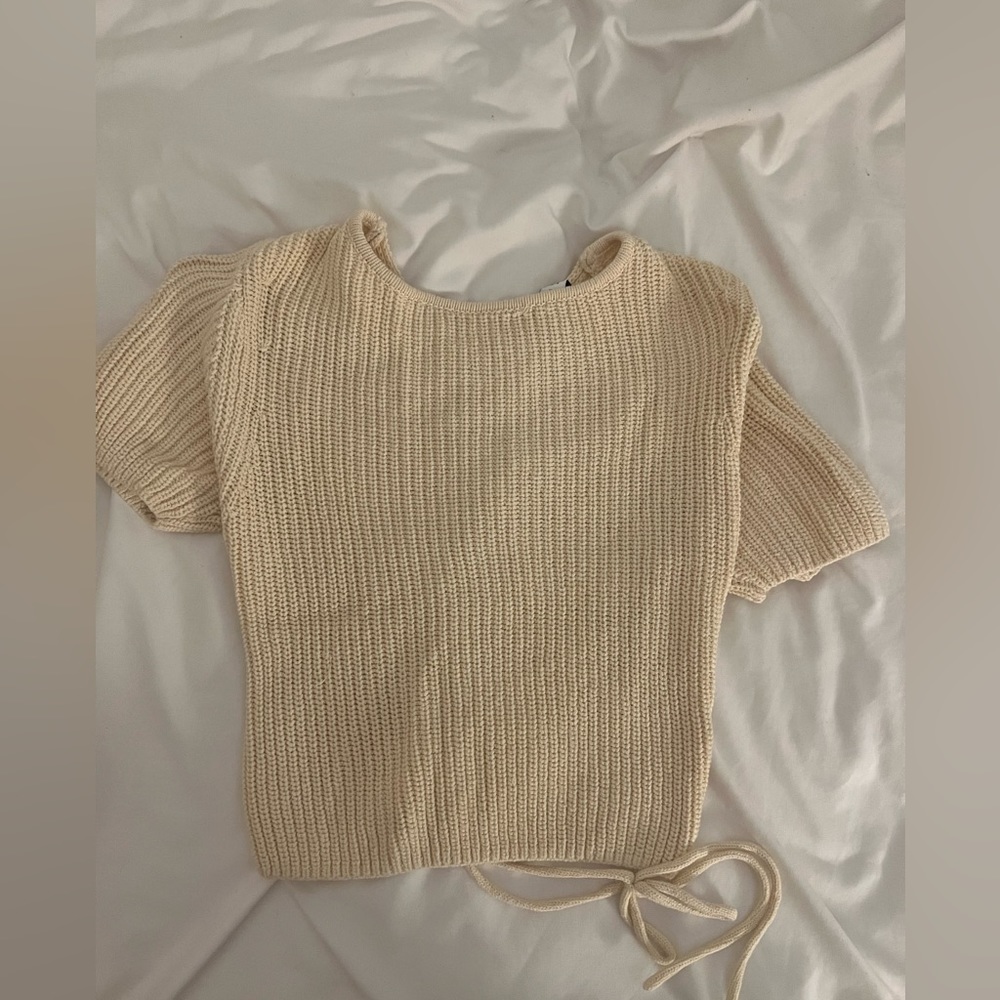 ZARA Open Back Knit Top